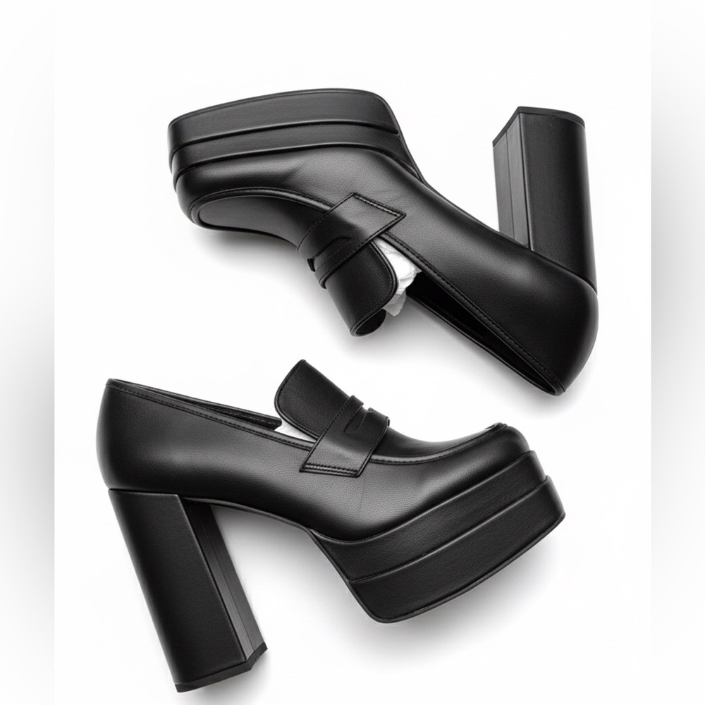 Margaux Black Platform Heels